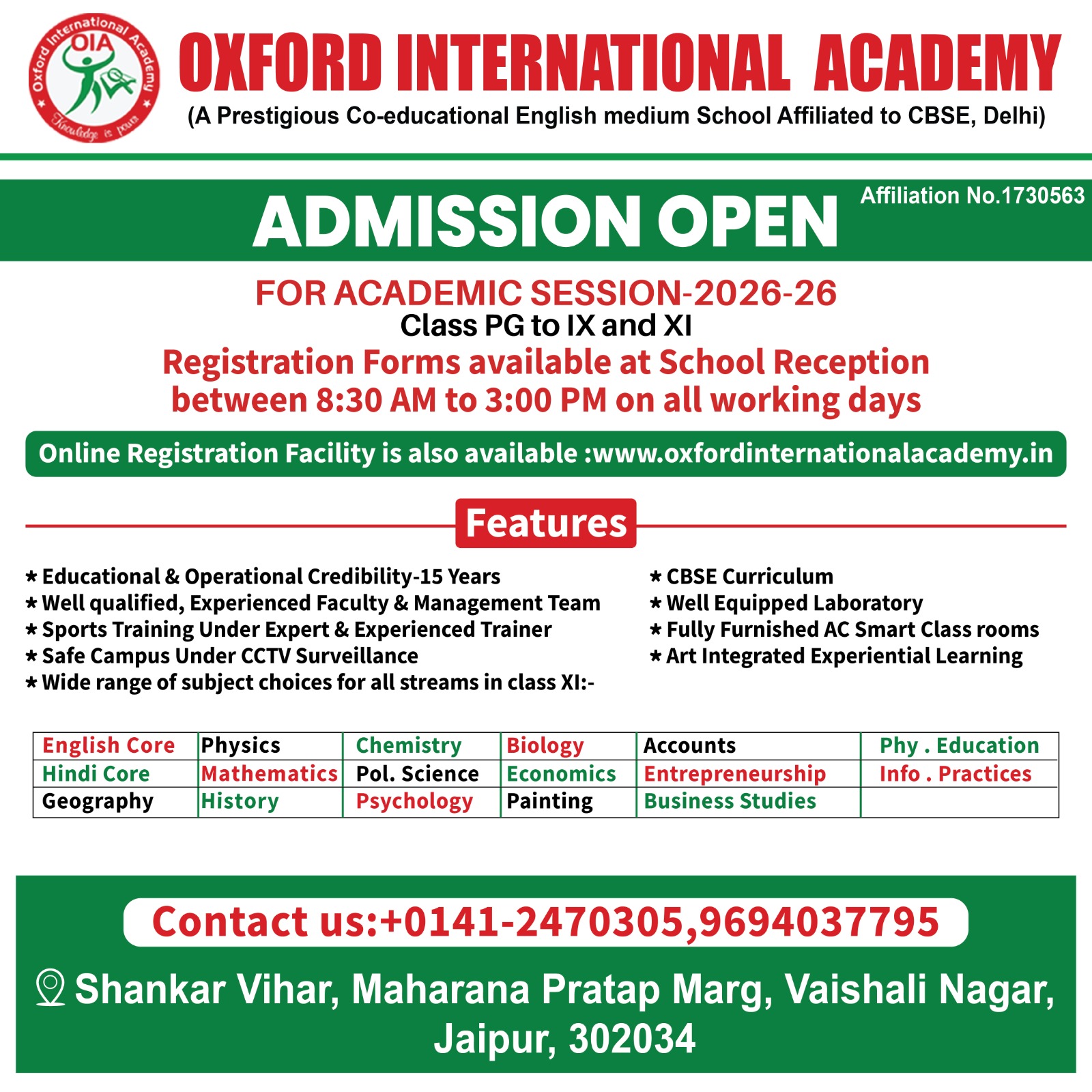 Registration and Admission Process